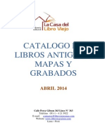 Catalogo de Libros Antiguos, Mapas y Grabados, Abril 2014