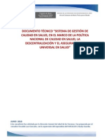 Calidad en Salud en El Marco de Politica Nacional Calidad en Salud Descentralizcion y Aus