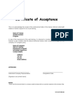 CCS OJT 003 01 (Acceptance Form)