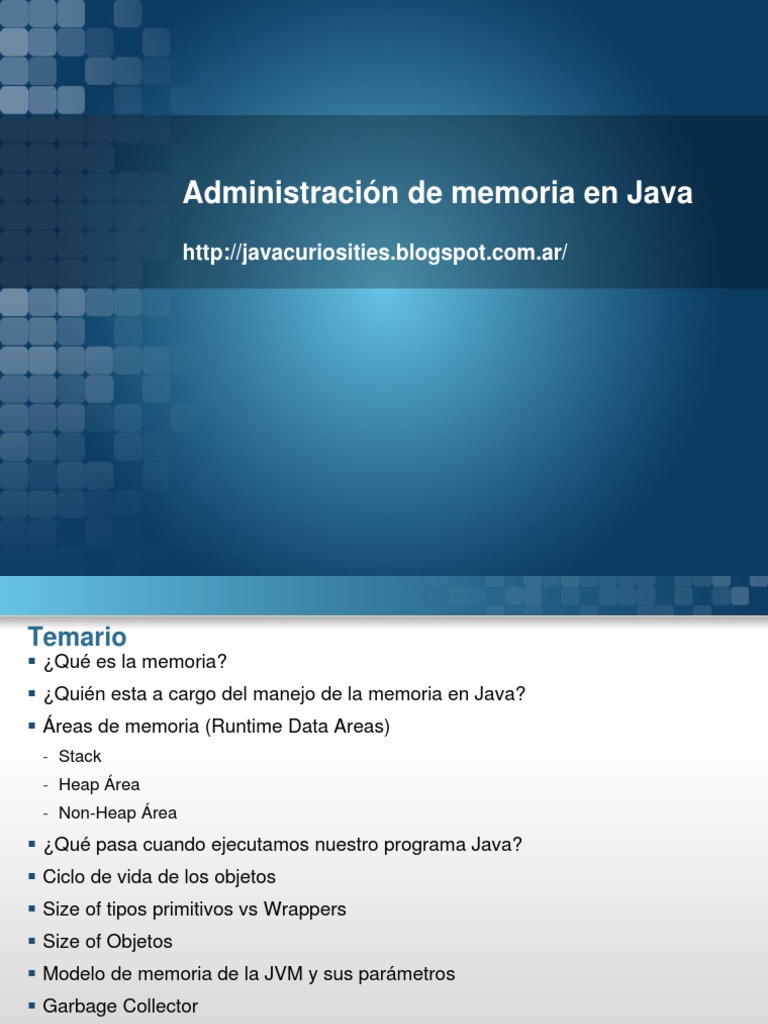 Memoria Heap en Java: Administración y Estructura | PDF | máquina ...