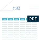 Time Table Template