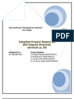 Detailed Project Report by 360 Degree Financial Services P. LTD