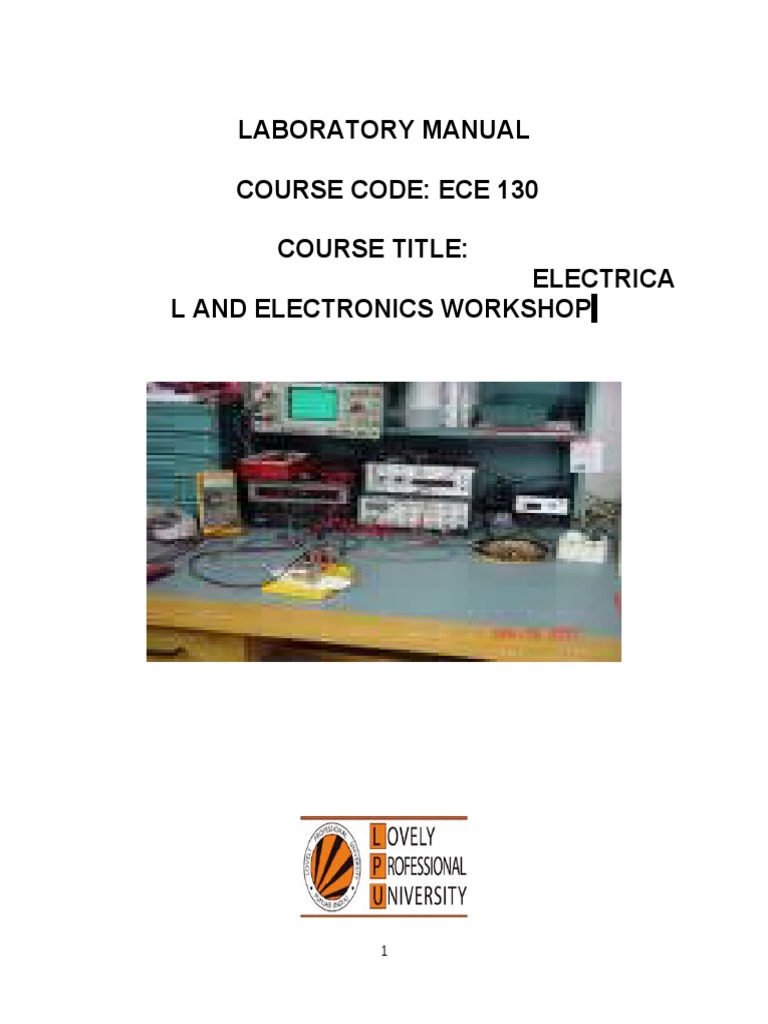 Lab Manual ECE Soldering Fuse (Electrical)