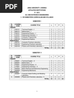 Mechatronics Syllabus Regulation 2013.