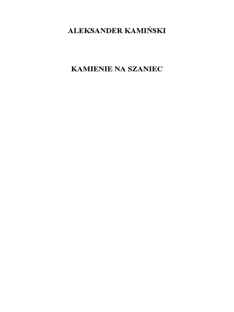 Kamienie Na Szaniec Ebook Do Pobrania Za Darmo