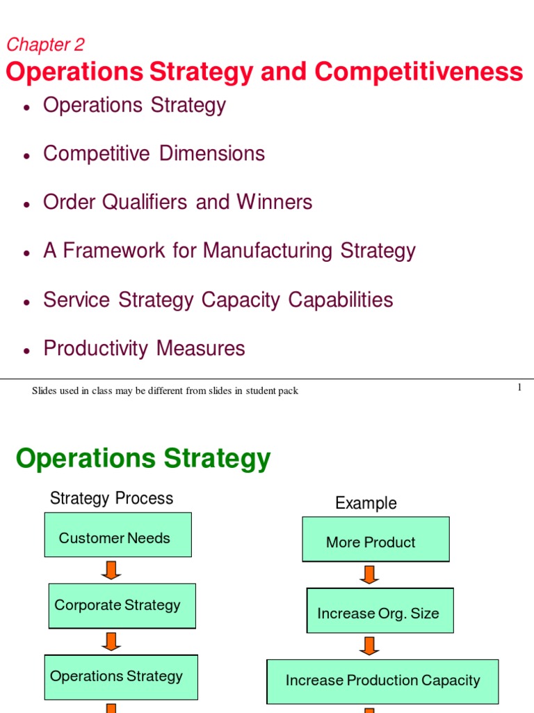 Operations Strategy Framework Overview | PDF | Strategic Management ...