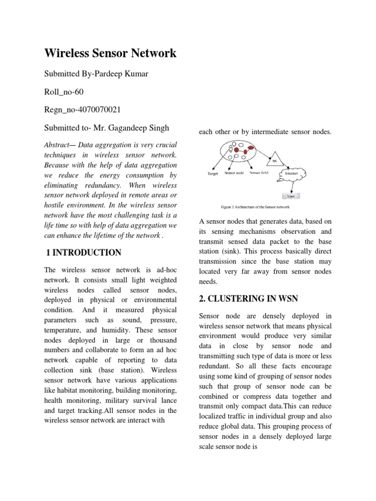 Data Aggregation in Wireless Sensor Networks | PDF | Science & Mathematics