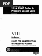 ASME BPVC 2010 - VIII - Division 1 - Rules For Construction of Pressure Vessels - 2011a Addenda