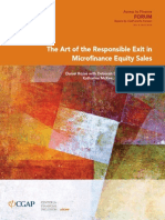 The Art of the Responsible Exit in Microfinance Equity Sales