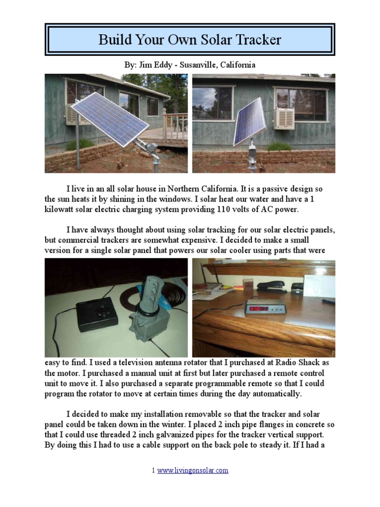 Diy Solar Tracker Pdf Pdf