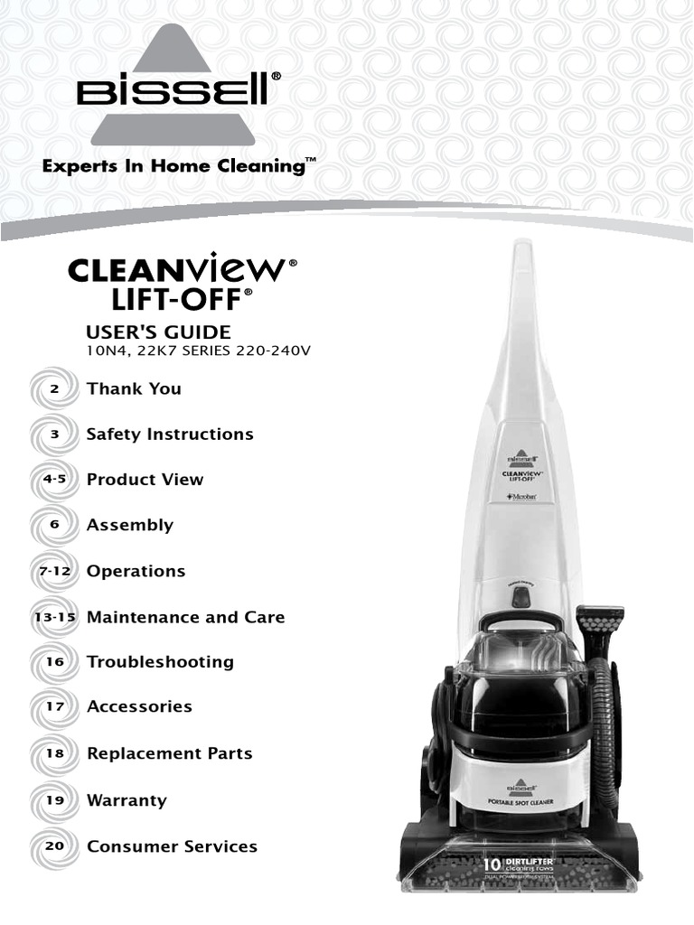 Bissell CleanView Liftoff Vacuum Cleaner Home Appliance