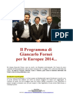 Giancarlo Fornei: Programma Per Le Europee 2014 - Candidato Liste Italia Dei Valori