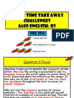 Tutor Time Take Away Challenges A680 English: q3: Mildly Difficult The Temperature Is Rising The Heat Is On