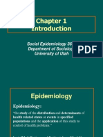 Social Epidemiology 3673 Department of Sociology University of Utah