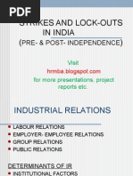 Strikes and Lockouts in INDIA Ppt