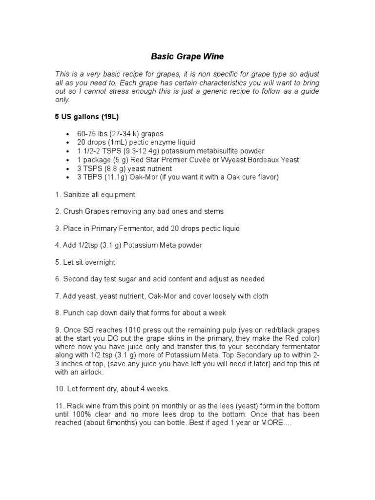 Basic Grape Wine | PDF | Business