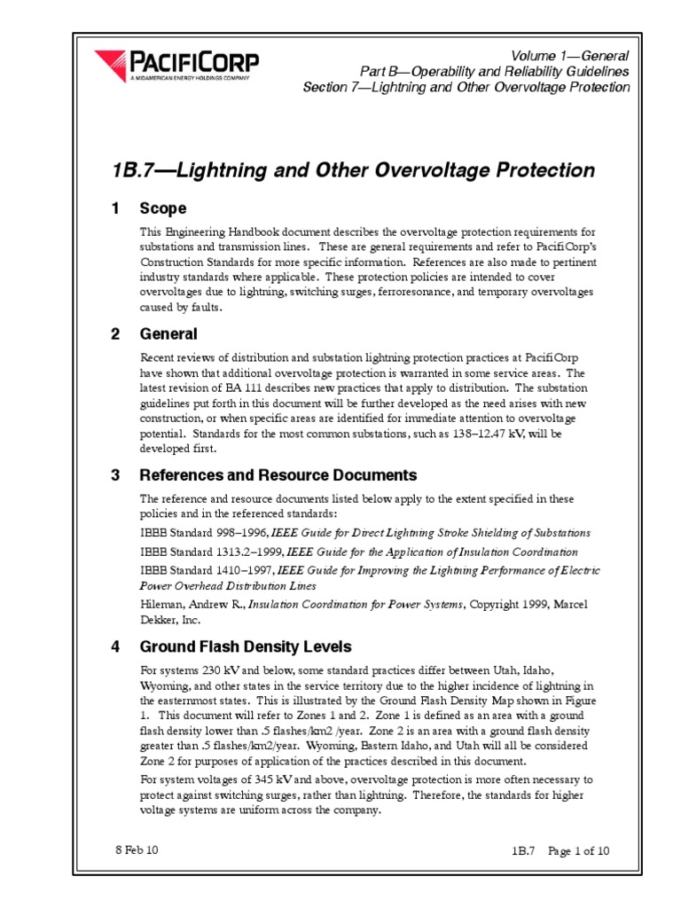 Lightning and Other Overvoltage Protection | PDF | Electrical ...