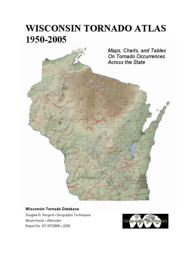 Wisconsin Tornado Atlas 19502005 Tornadoes Thunderstorm
