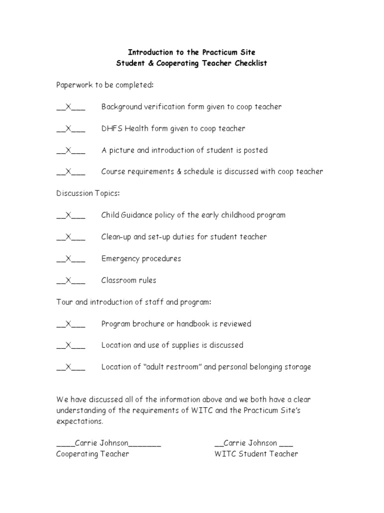 Introduction To The Practicum Site Done | PDF