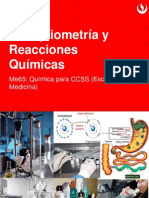 Estequiometría y Reacciones Químicas: Me65: Química para CCSS (Escuela de Medicina)