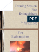 Training Session Fire Extinguishers: By: Ghulam Mohy Ud Din HSE Engineer (PPF)