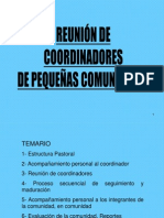 Estructura pastoral para acompañamiento en comunidades