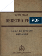 Derecho Penal - Libro de Estudio - Parte General - Edmund Mezger