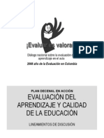 Relación de Evaluación, Con La Calidad de Los Aprendizajes