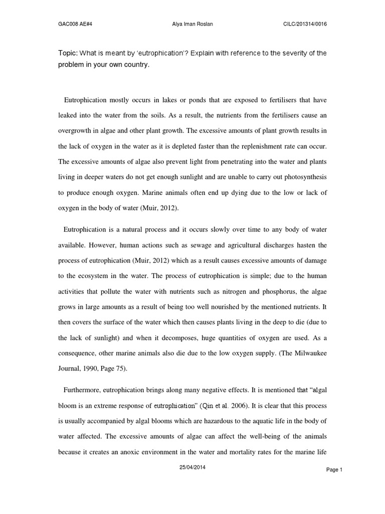 Effects of eutrophication picture