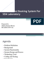 Web Enabled Booking System For SEM Laboratory