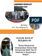 Manajemen Sholat Berjama’Ah