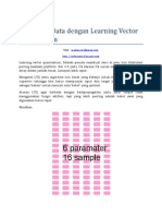 Klasifikasi Data LVQ Learning Vector Quantization
