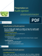 Audit Opinion (Classification of Audit Opinion in Light of International Standards On Auditing (ISA) )