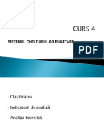 CURS 4 - Sistemul Cheltuielilor Bugetare