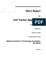 SDLC Report On A Call Tracker Application