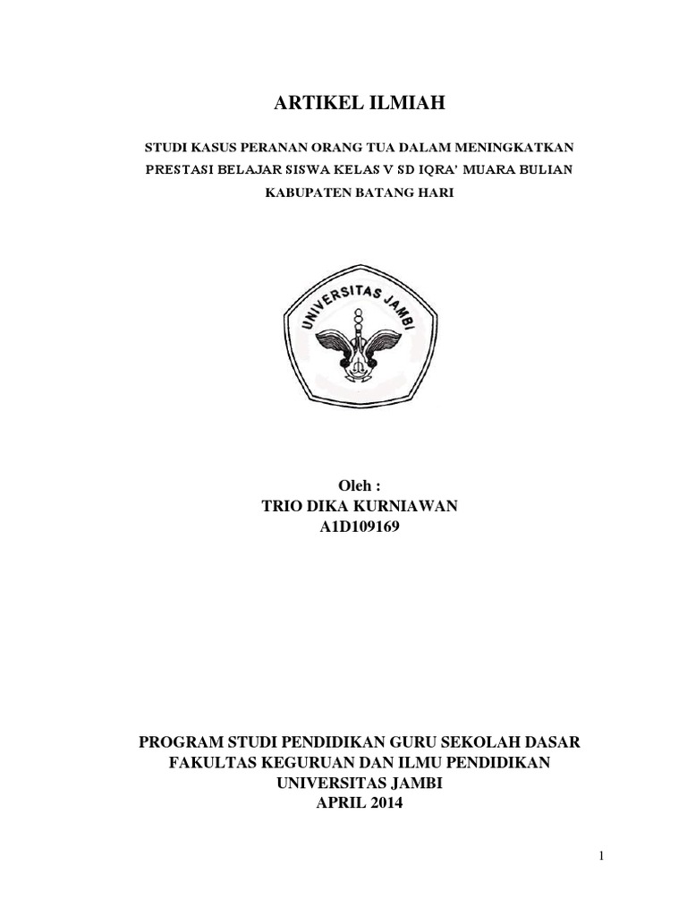 Skripsi Trio Dika Kurniawan Mahasiswa Pgsd Universitas Jambi