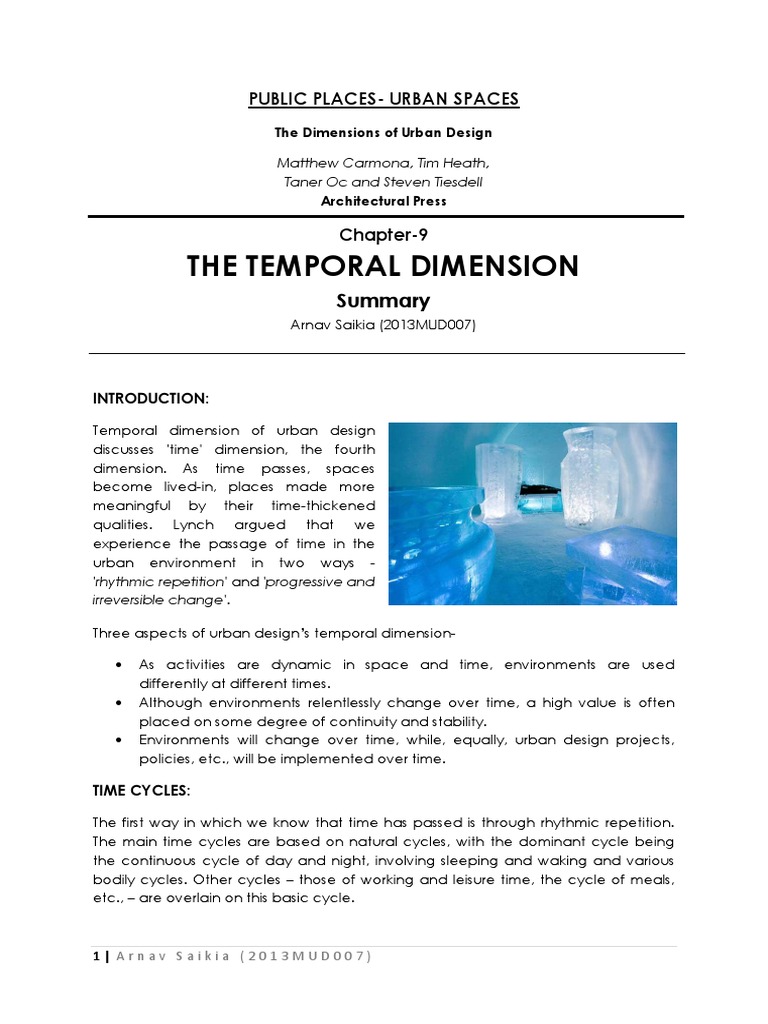 Temporal Dimension in Urban Design | PDF | Urban Design | Biodiversity