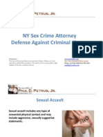 NY Sex Crime Attorney Defense Against Criminal Charges