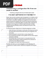 Transferring A Configuration File From One Model To Another
