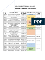 Ist Year ME-DeSIGN Allotment of Guides for Seminar and Project