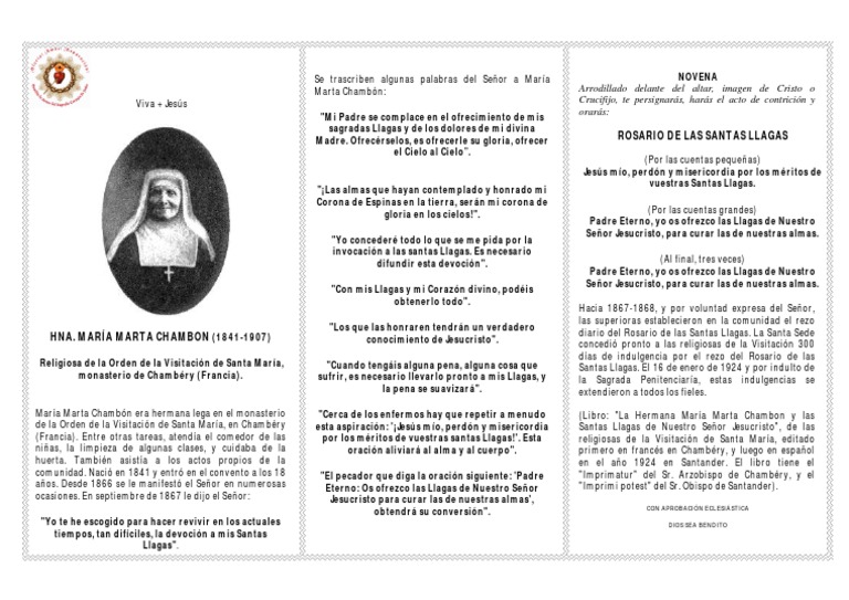 Rosario Santas Llagas de Jesús | PDF | Rosario | Oración