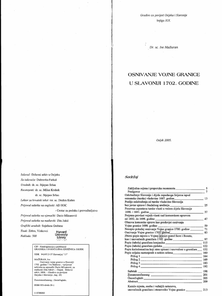 kyne 107 Оснивање Војне Границе у Славонији 1702. | PDF