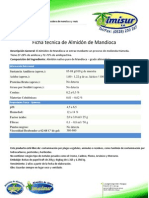 Ficha Tecnica de Fecula de Mandioca