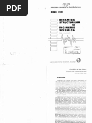 Mihail Ifrim Dinamica Structurilor Si Inginerie Seismica Editia A  