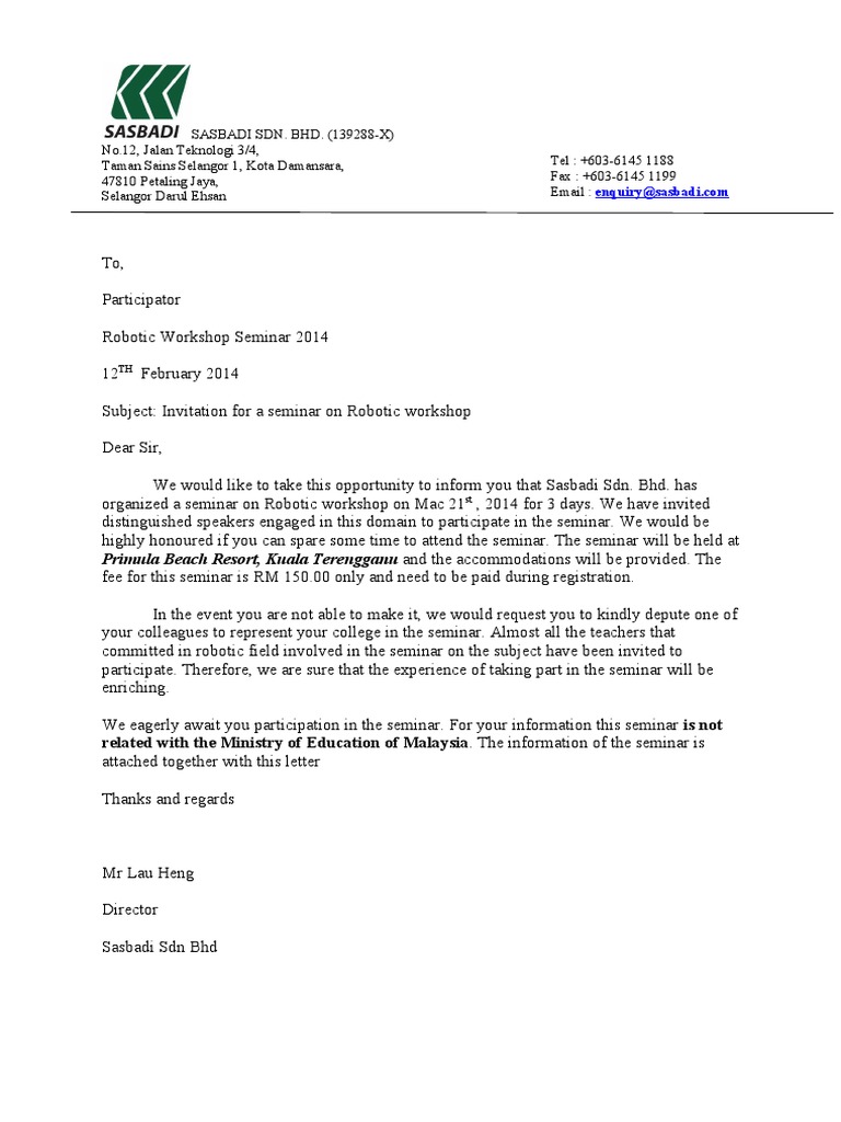 Letter | PDF