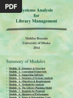 Systems Analysis For Library Management