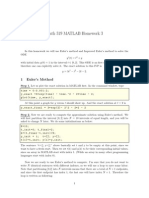 Math 319 Matlab Homework Differential Equations