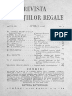 Revista Fundatiilor Regale, Aprilie 1936