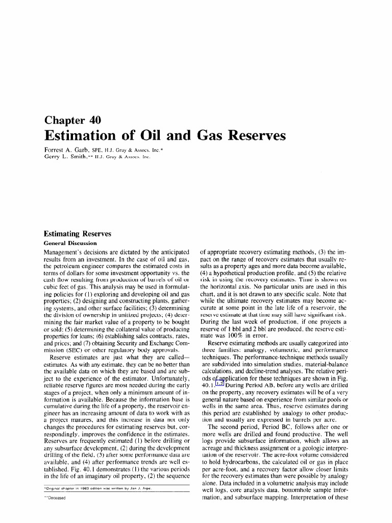 Oil and Gas Reserves Estimation Methods | PDF | Petroleum Reservoir ...