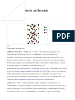 Fisica de Materiales, Materia Condensada Cinetica Quimica, Etc.